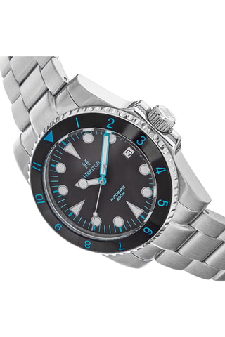 Montre automatique en acier - Argenté et noir