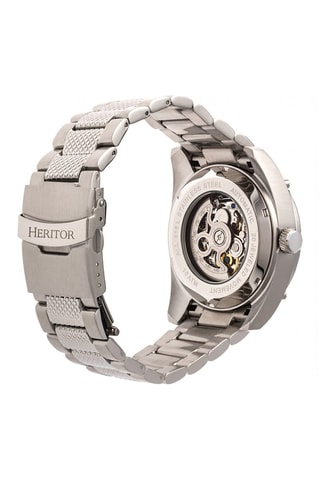 Montre automatique en acier Daniels - Argenté et noir