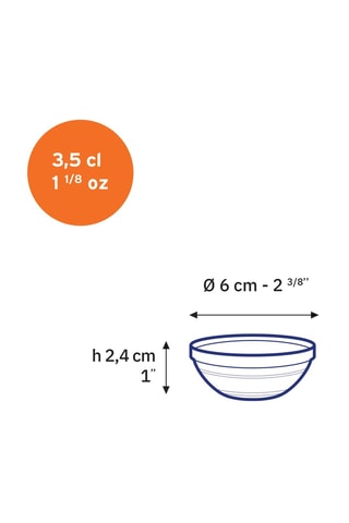 4 taças Gigogne - 6 cm
