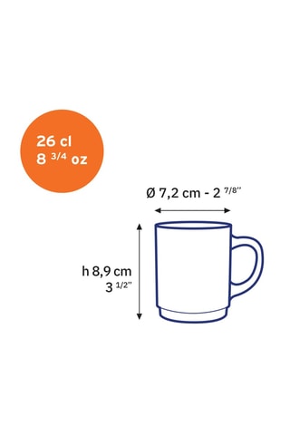 6 theekopjes Versailles - 26 cl