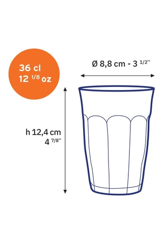 6 copos de água Picardie - 36 cl