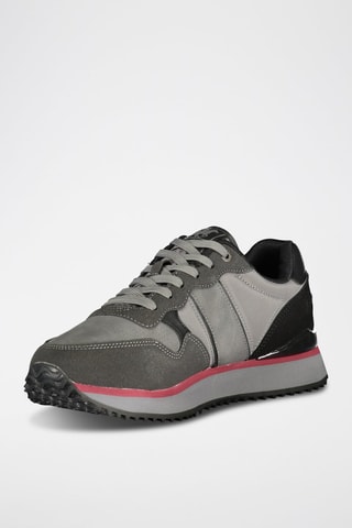 Sneakers - Grijs, zwart en roze