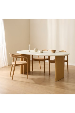 Mesa em madeira de Sungkai - 185 x 76 x 98 cm