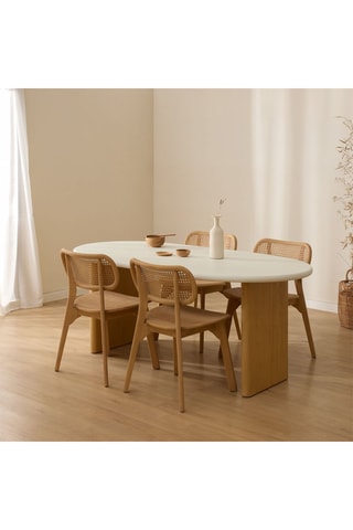 Mesa em madeira de Sungkai - 185 x 76 x 98 cm