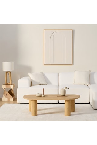 Mesa de centro em madeira de sungkai maciça - 120 x 35 x 60 cm