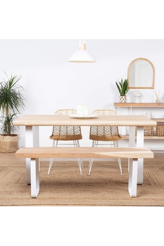 Banco em madeira de trembesi - 140 x 49 x 35 cm