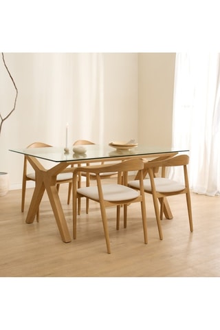 Mesa de jantar em madeira de sungkai - 200 x 75 x 105 cm