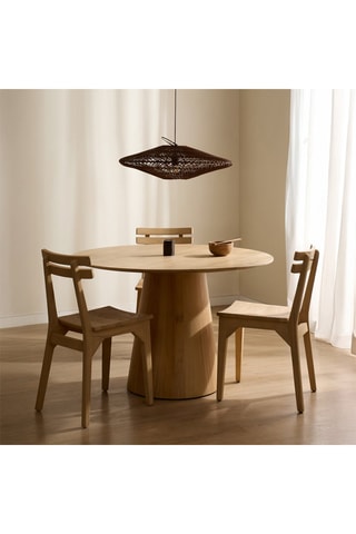 Cadeira extensível em madeira de sungkai maciça - 56 x 67/75 x 50/52 cm