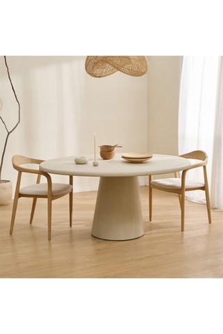 Mesa de refeição em madeira de sungkai - 150 x 118 x 76 cm