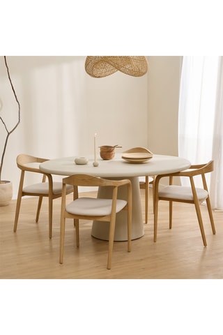 Mesa de refeição em madeira de sungkai - 150 x 118 x 76 cm