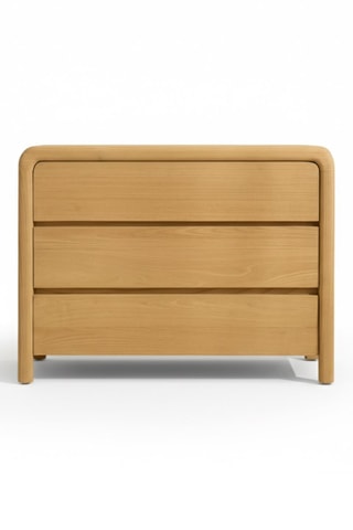 Cómoda 3 gavetas em madeira de Sungkai - 100 x 76 x 45,5 cm
