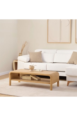 Mesa de centro em madeira de sungkai maciça - 120 x 38 x 50 cm