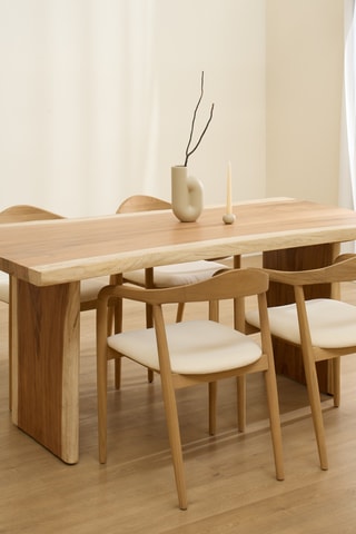 Mesa de refeição em madeira de trembesi - 220 x 90-100 x 77 cm
