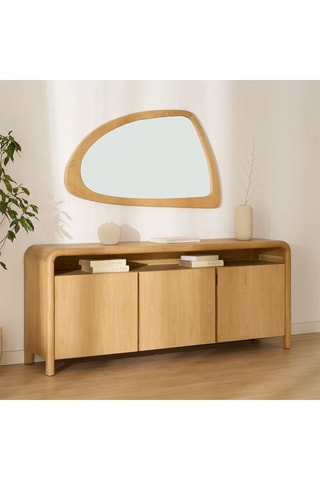 Aparador 3 portas em madeira Sungkai - 180 x 75 x 42 cm