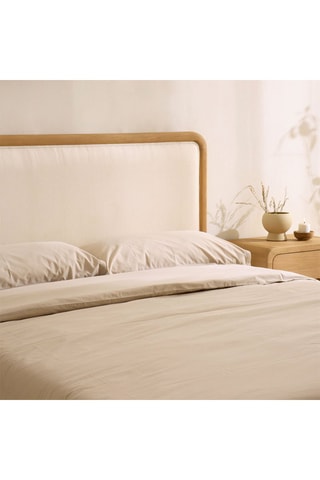 Cabeceira de cama de suspender em madeira de sungkai - 105 x 60 x 9 cm