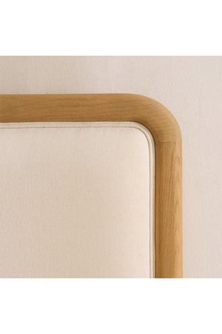 Cabeceira de cama de suspender em madeira de sungkai - 105 x 60 x 9 cm