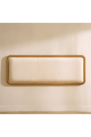 Cabeceira de cama de suspender em madeira de sungkai - 105 x 60 x 9 cm