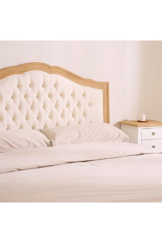 Cabeceira de cama em madeira de sungkai maciça - 160 x 130 x 3,5 cm