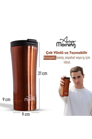 Mug de voyage en acier inoxydable Any Morning - 50 cl