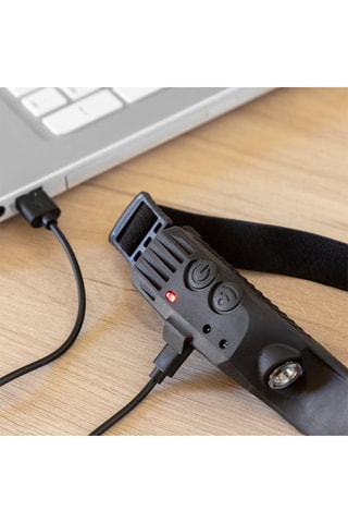 Lampe frontale à LED rechargeable Noir et jaune
