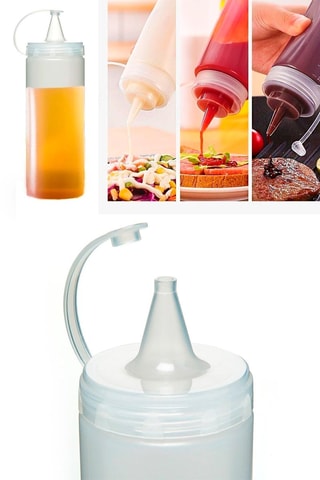 Botellas para salsa 2 piezas - Transparente