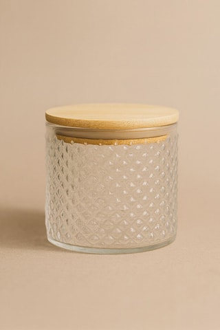 4 tarros con tapas de bambú - 375 ml