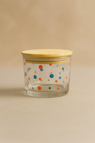 6 tarros con tapas de bambú - 220 ml