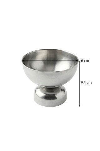 4 coppette in acciaio inossidabile - 9,5 cm