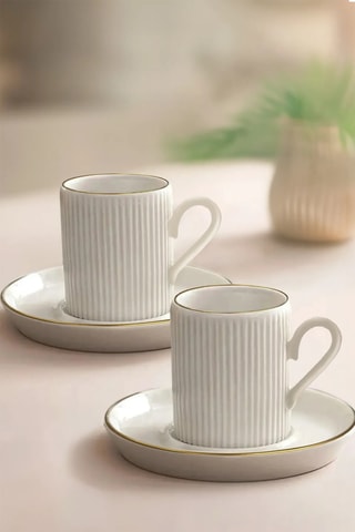 Juego de café de porcelana - 2 personas
