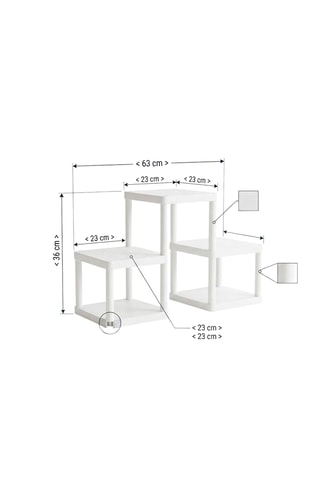 Organizer da cucina - Bianco - 63 x 36 x 23 cm