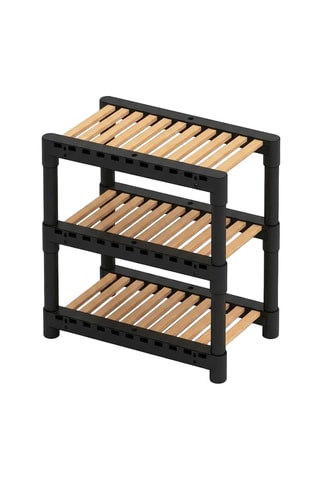 Organizer da cucina in legno - Nero - 38 x 38 x 21 cm