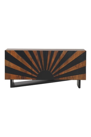 Aparador de 3 puertas de madera de mango - 160 x 38 x 75 cm