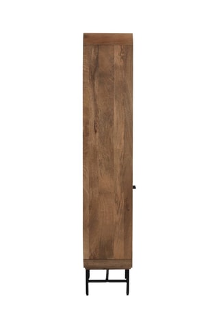 Estantería de 2 puertas de madera de mango - 60 x 160 x 30 cm