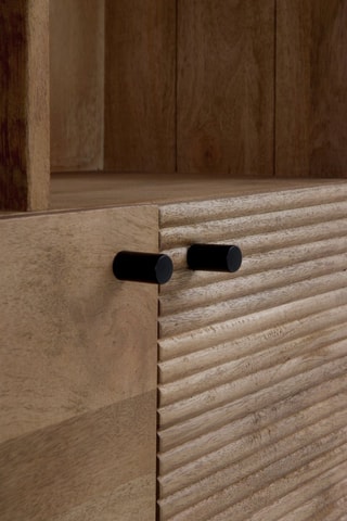Estantería de 2 puertas de madera de mango - 60 x 160 x 30 cm