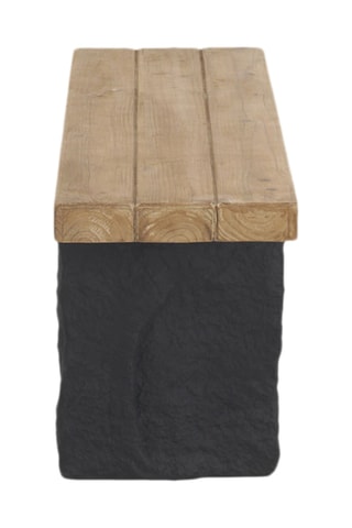 Banco de madera de abeto - Natural y negro