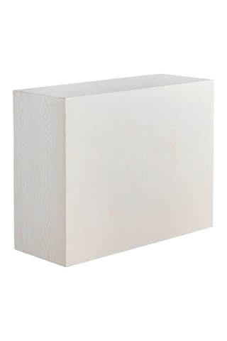 Mueble de organización de madera - Natural y blanco