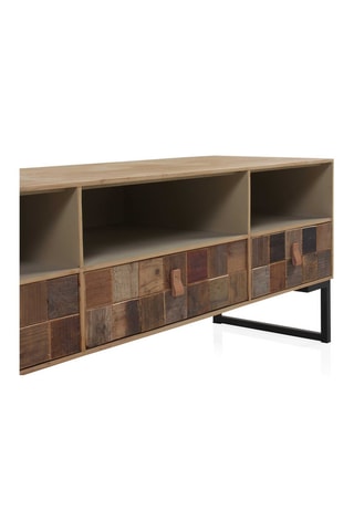 Mueble de TV - Natural y negro