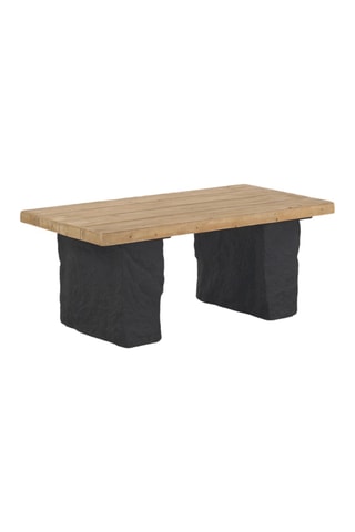 Mesa de centro de madera - Natural y negro