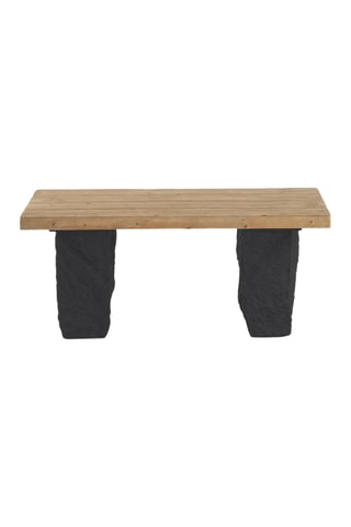 Mesa de centro de madera - Natural y negro