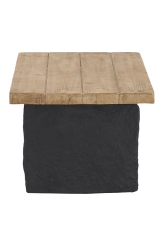 Mesa de centro de madera - Natural y negro
