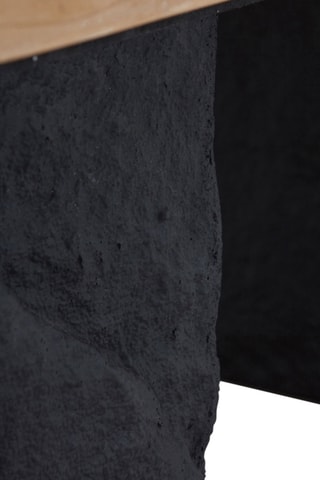 Mesa de centro de madera - Natural y negro