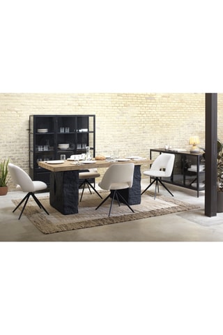 Mesa de comedor - Natural y negro