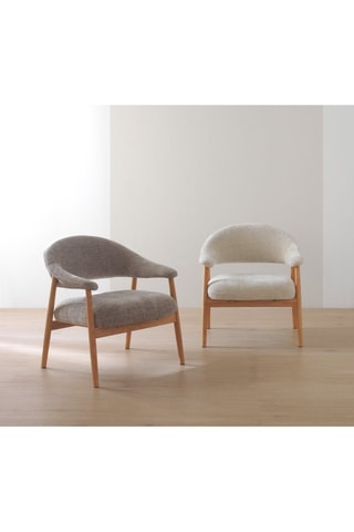 Sillón - Blanco - Tela de felpa