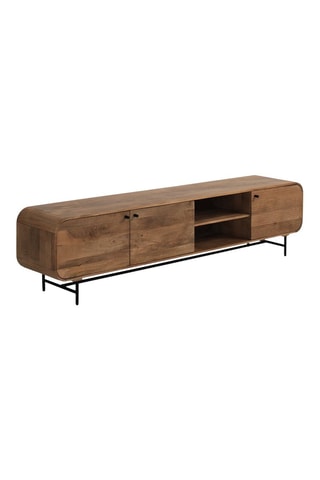 Mueble de TV de 3 puertas de madera de mango - 200 x 50 x 40 cm