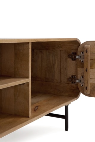 Mueble de TV de 3 puertas de madera de mango - 200 x 50 x 40 cm