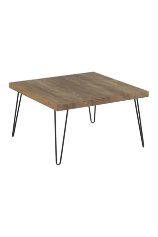 Mesa de centro de madera de olmo - Natural y negro