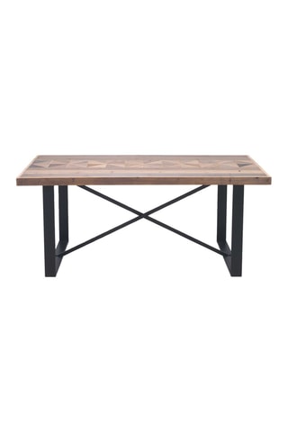 Mesa de comedor de madera - Natural y negro
