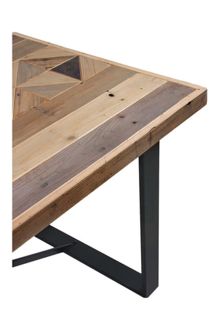 Mesa de comedor de madera - Natural y negro