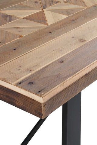 Mesa de comedor de madera - Natural y negro