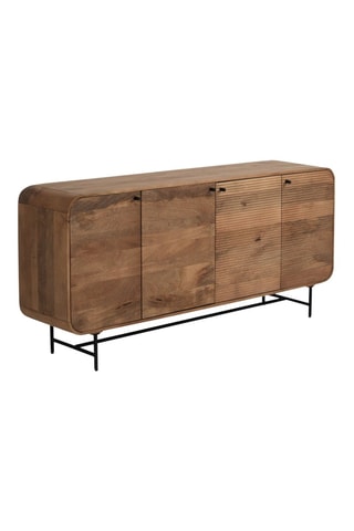 Aparador de 4 puertas de madera de mango - 170 x 80 x 40 cm